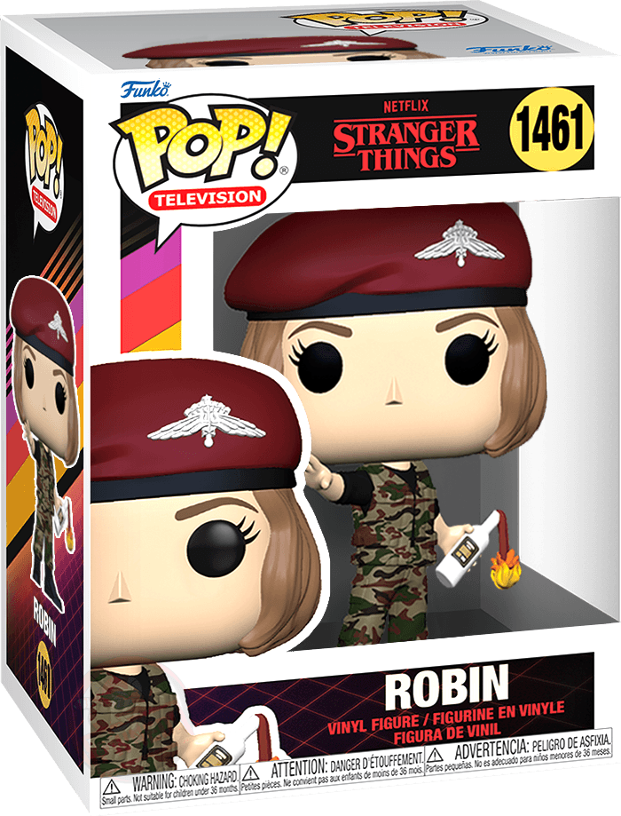 Funko Pop! TV 1461: Stranger Things - Robin with Molotov Cocktail Vinyl Figure (Season 4)