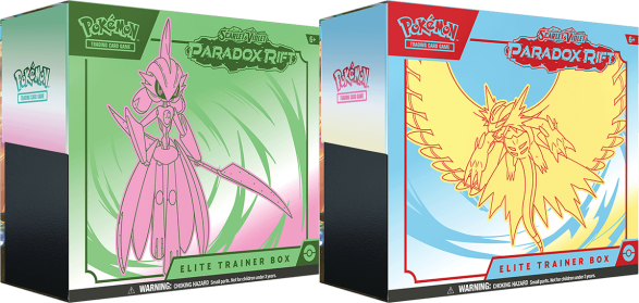 Pokemon TCG: Scarlet & Violet - Paradox Rift Elite Trainer Box - Iron Valiant + Roaring Moon