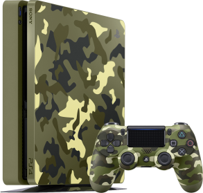 ps4_slim_1tb_console_limited_green_camouflage_call_of_duty_wwii_edition_with_green_camo_controller