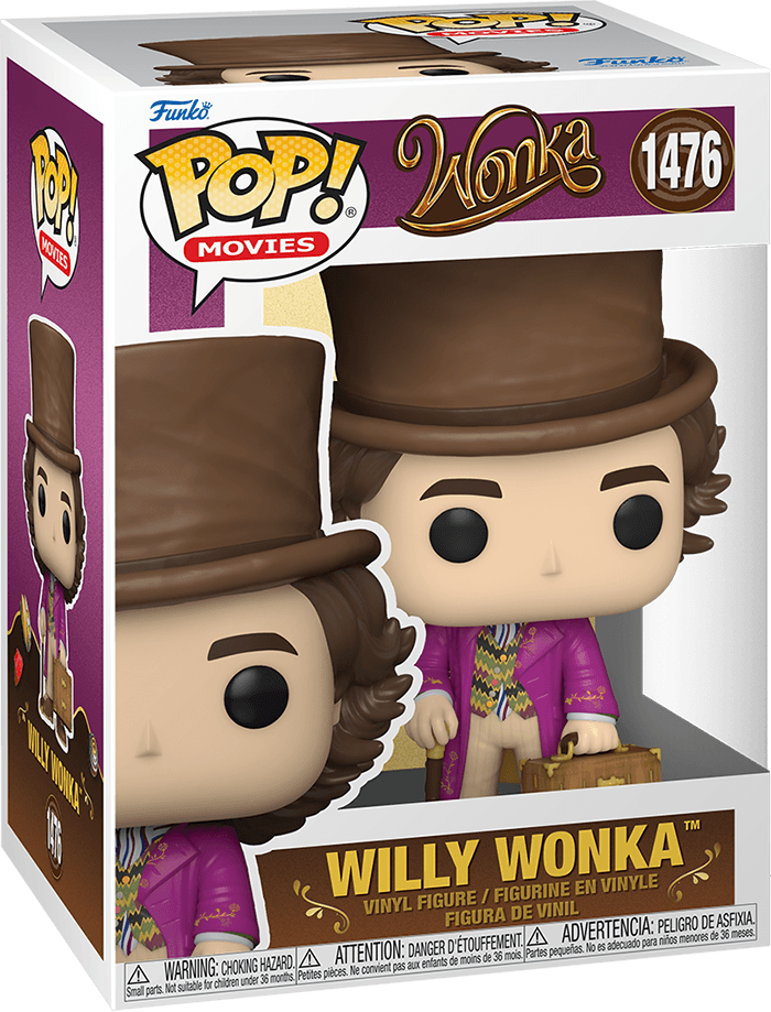 Funko Pop! Movies 1476: Wonka - Willy Wonka with Briefcase Vinyl Figure