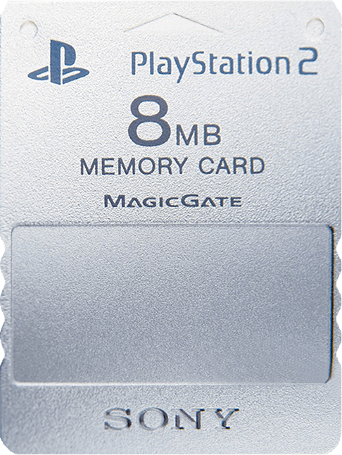 8MB PlayStation 2 Memory Card - Silver (PS2) | PlayStation 2