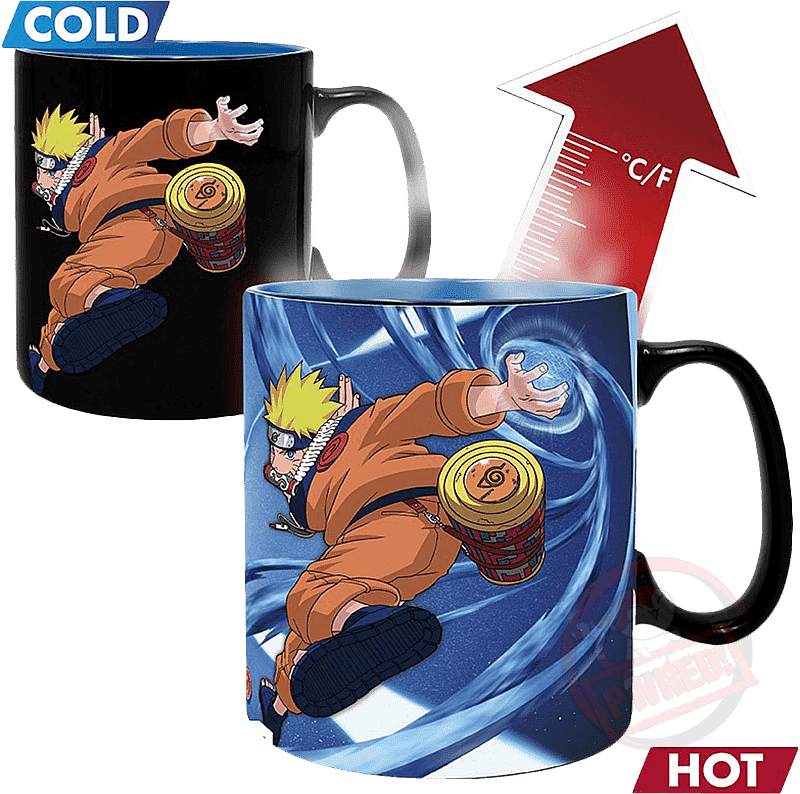 Naruto Shippuden Naruto & Sasuke Heat Changing Mug 460ml (New