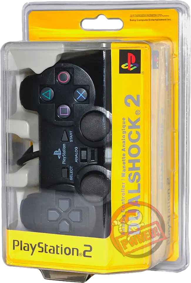 PlayStation 2 DualShock 2 Analog Wired Controller - Black (PS1 / PS2) | PlayStation 2