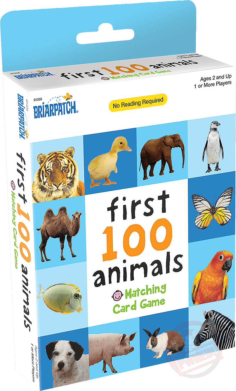 First 100 Matching Card Game - Animals