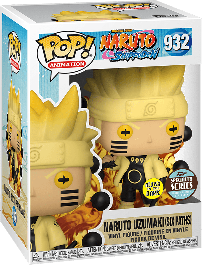 Funko Pop! Animation 932: Naruto Shippuden - Naruto Vinyl Figure (Sixth Path Sage)(Glow in the Dark)