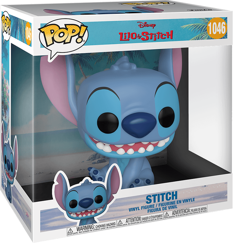 Funko Pop! Disney 1046: Lilo and Stitch - Stitch Smiling Super Sized 10'' Vinyl Figure