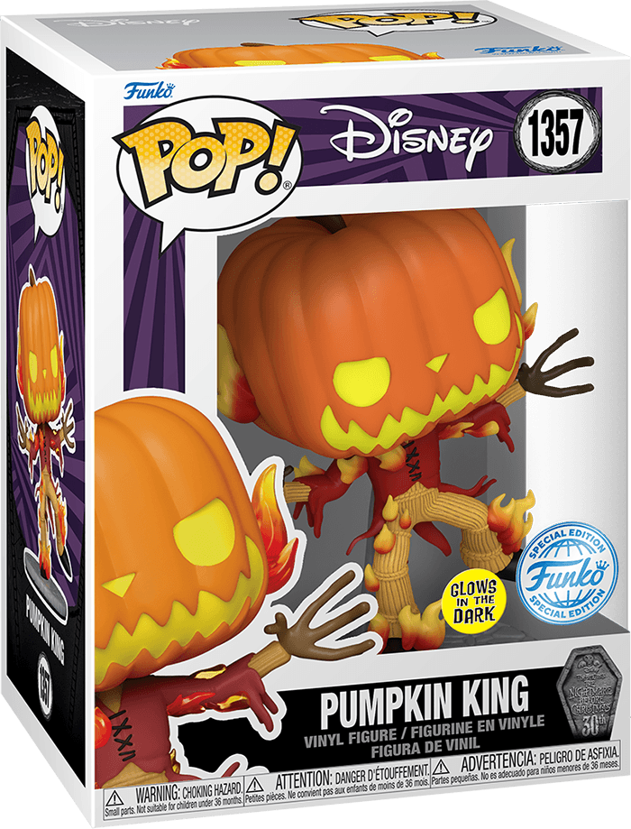 funko_pop_disney_the_nightmare_before_christmas_pumpkin_king_gitd.png Funko Pop! Disney 1357: The Nightmare Before Christmas - Pumpkin King Vinyl Figure (Glow in the Dark)