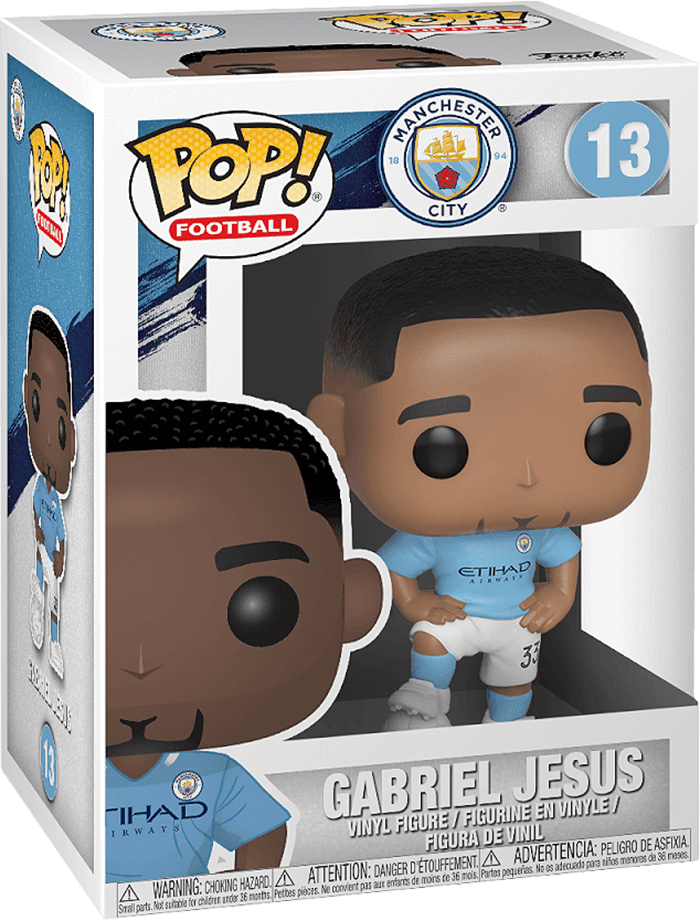 Funko Pop! Football 13: Manchester City - Gabriel Jesus Vinyl Figure (New), Buy from Pwned Games with confidence., Funko Vinyl Characters
