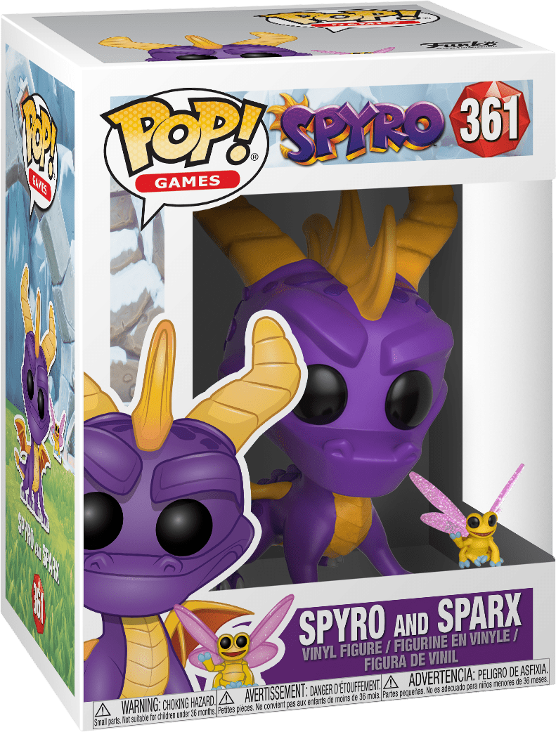 Funko Pop! Games 361: Spyro the Dragon - Spyro and Sparx Vinyl Figure