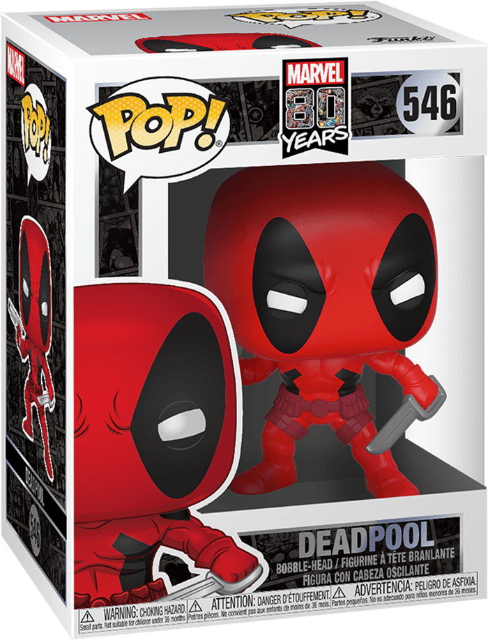 Funko Pop! Marvel 546: Marvel 80 Years - Deadpool Vinyl Bobble-Head