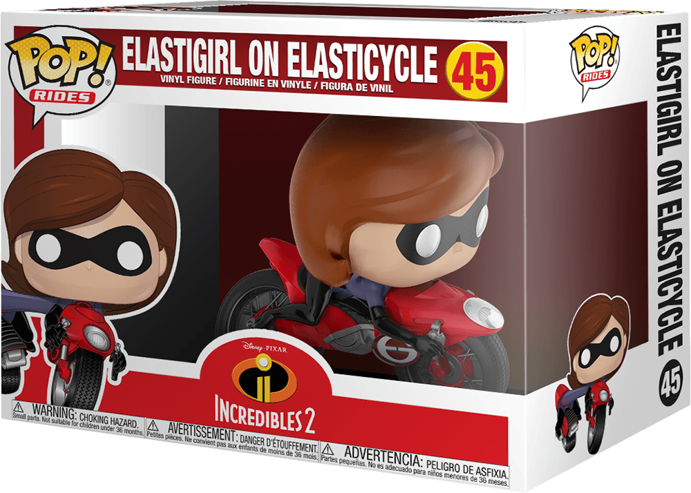 Funko Pop! Rides 45: The Incredibles 2 - Elastigirl on Elasticycle Vinyl Figure
