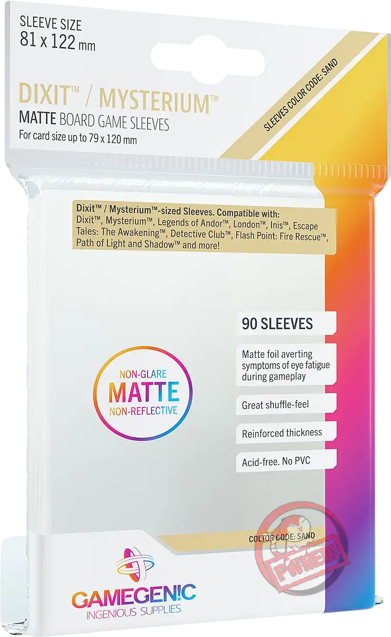 Gamegenic Matte - 90 Board Game Sleeves for Dixit / Mysterium (81mm x 122mm)