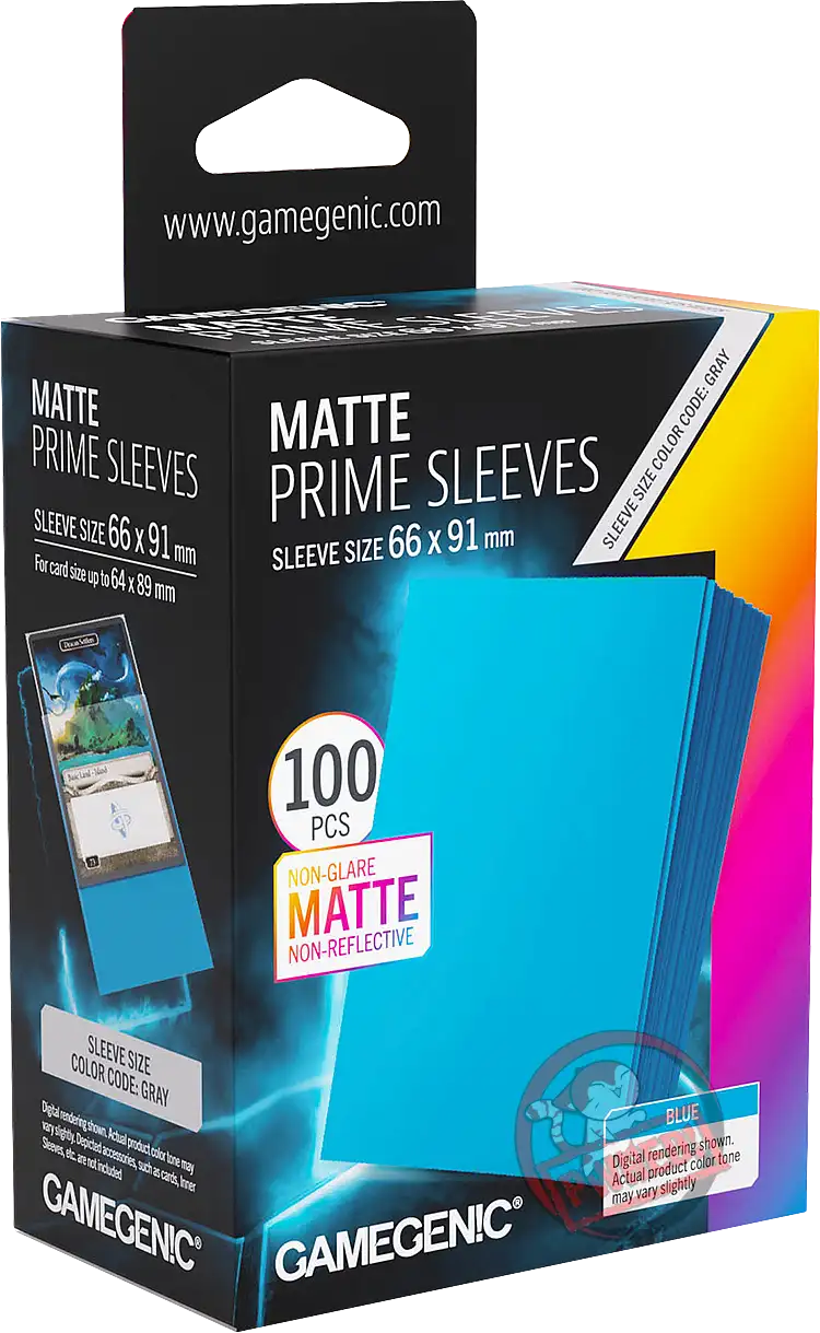 Gamegenic Matte Prime - 100 Standard Size Sleeves - Blue