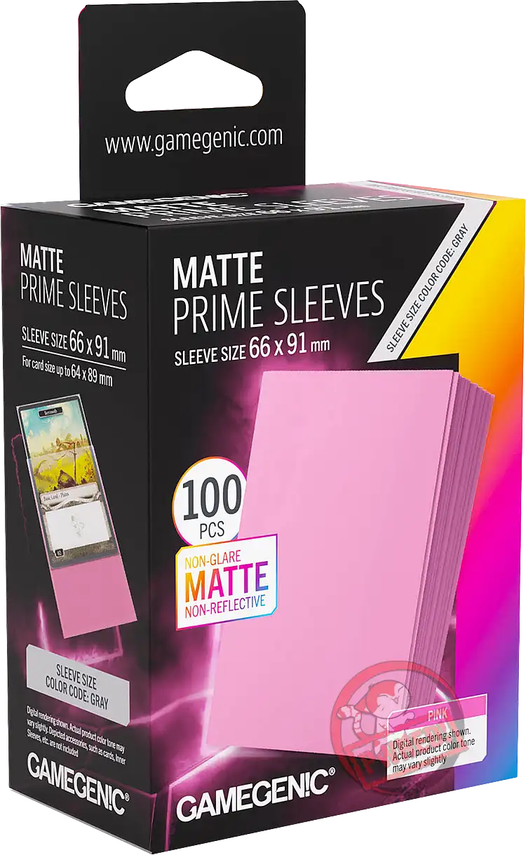 Gamegenic Matte Prime - 100 Standard Size Sleeves - Pink