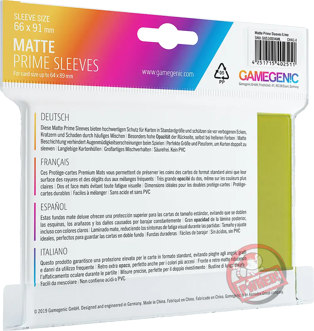 Shield Gamegenic - Matte Prime Sleeves 100 unidades - (Pokémon e Magic