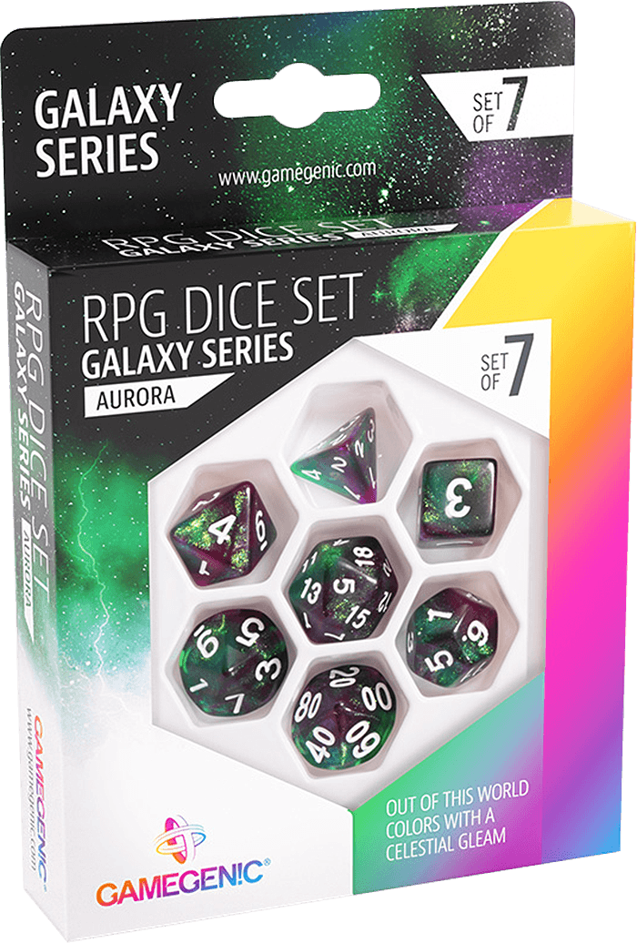 Gamegenic RPG Dice Set - Galaxy Series - Aurora