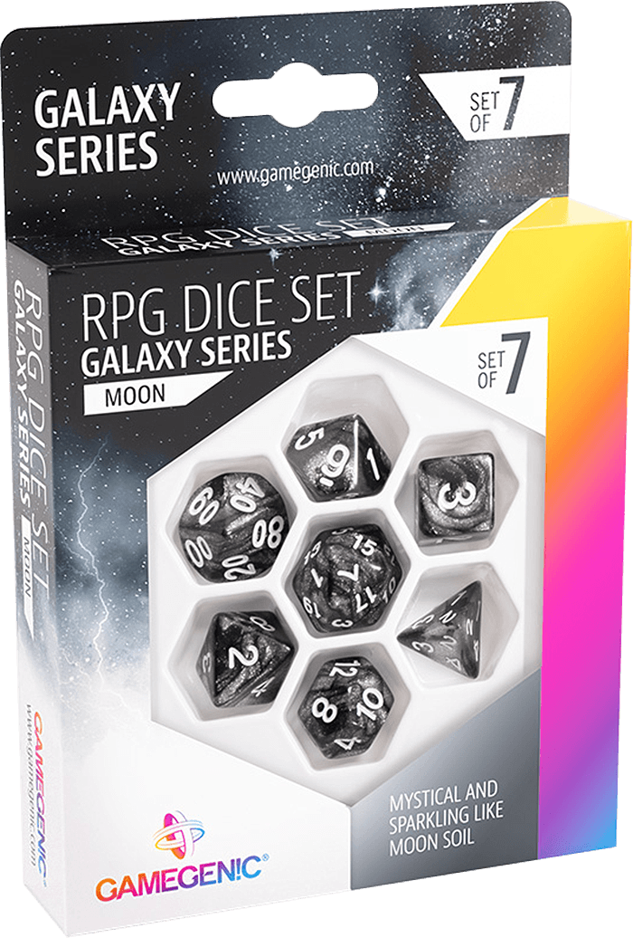 Gamegenic RPG Dice Set - Galaxy Series - Moon