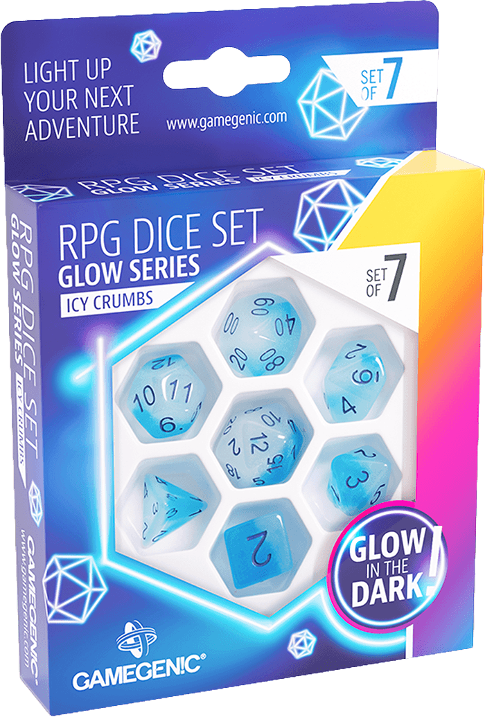 gamegenic_rpg_dice_set_glow_series_icy_crumbs.png Gamegenic RPG Dice Set - Glow Series - Icy Crumbs