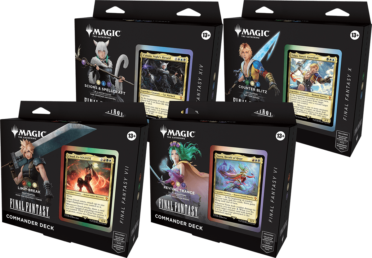 magic_the_gathering_tcgfinal_fantasy_commander_decks.png Magic the Gathering TCG: Final Fantasy Commander Decks