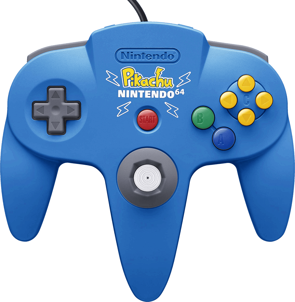 nintendo_64_controller_pokemon_pikachu_n64.png Nintendo 64 Controller - Pikachu Blue / Yellow (N64) | Nintendo 64