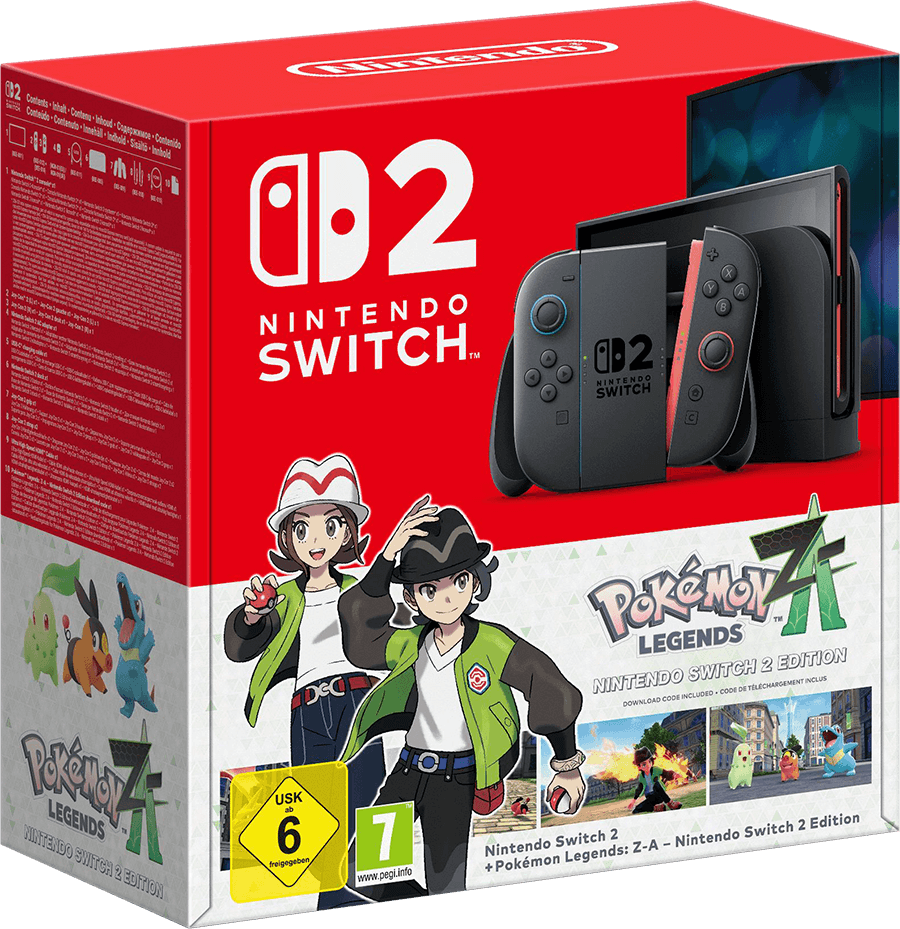 Nintendo Switch 2 256GB Console - Light Blue / Light Red + Pokemon Legends: Z-A (NS2 / Switch 2) | Nintendo Switch 2