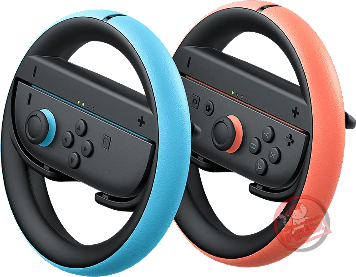 Nintendo Switch 2 Joy-Con 2 Wheel Pair - Light Blue / Light Red (NS2 ...