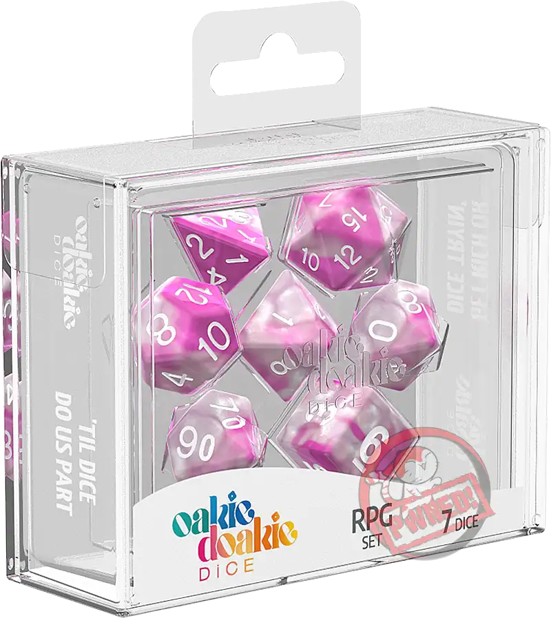 Oakie Doakie RPG Dice Set: Gemidice Series - Magnolia