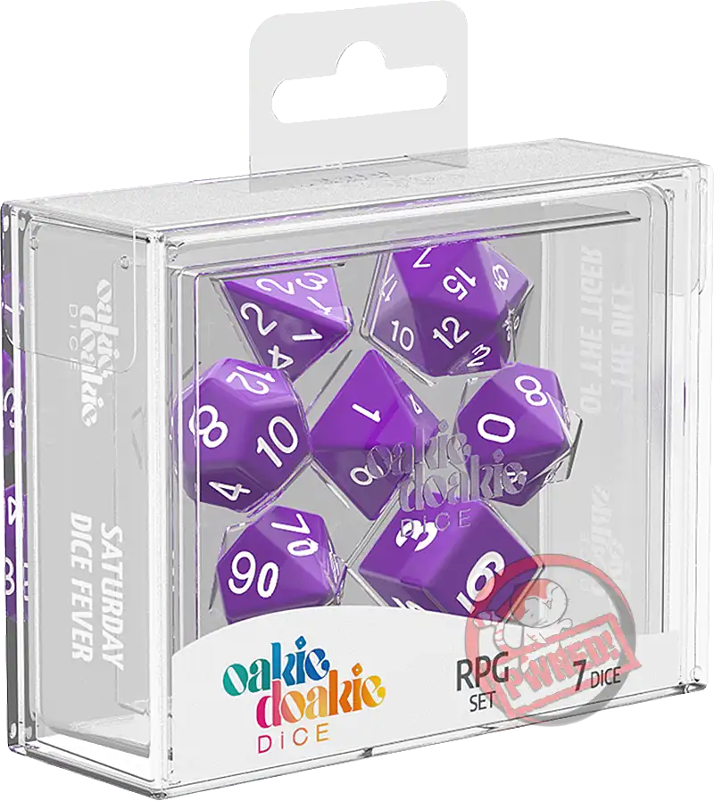 Oakie Doakie RPG Dice Set: Solid Series - Purple