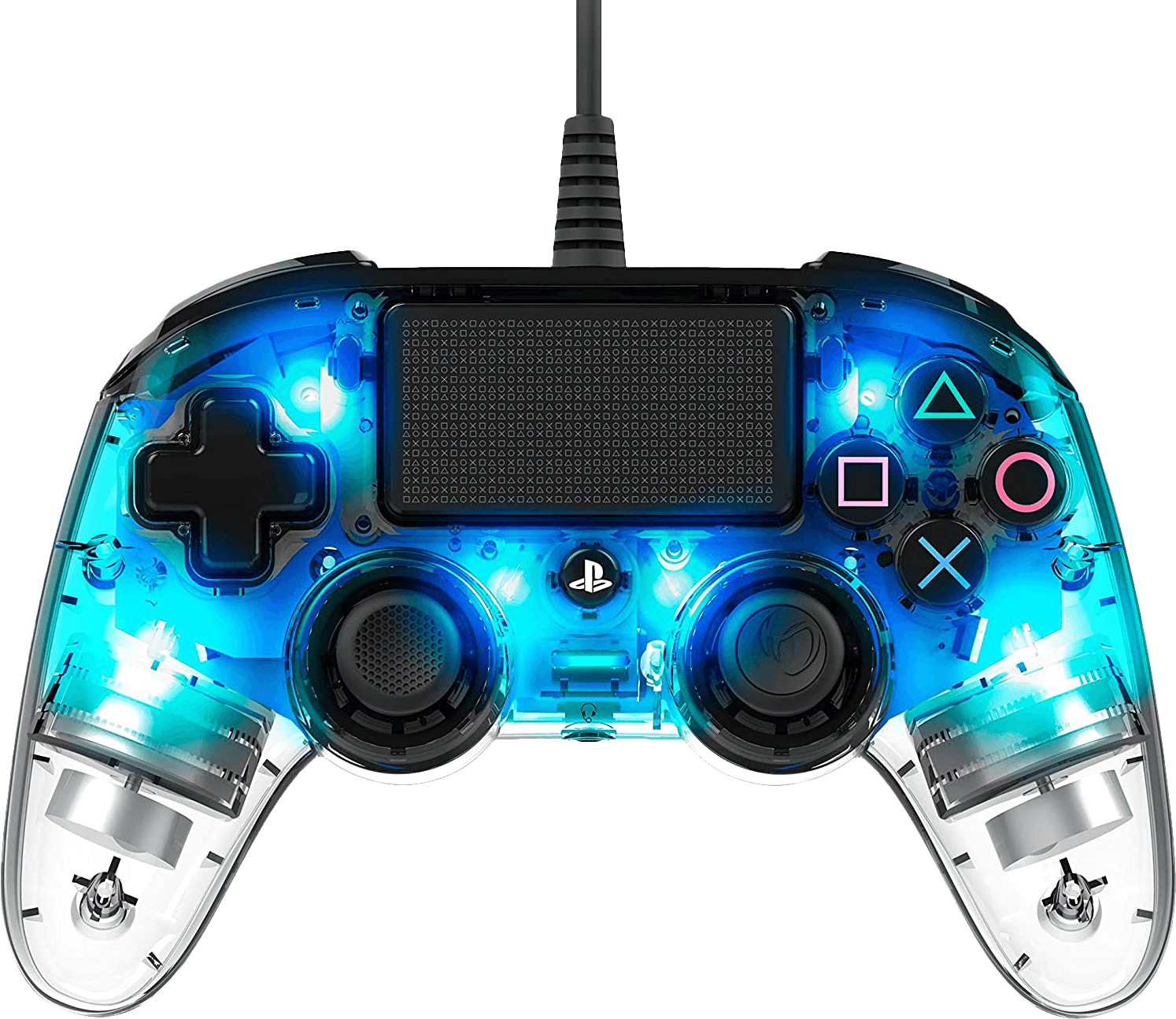 PlayStation 4 Wired Illuminated Compact Controller - Clear Blue (PC