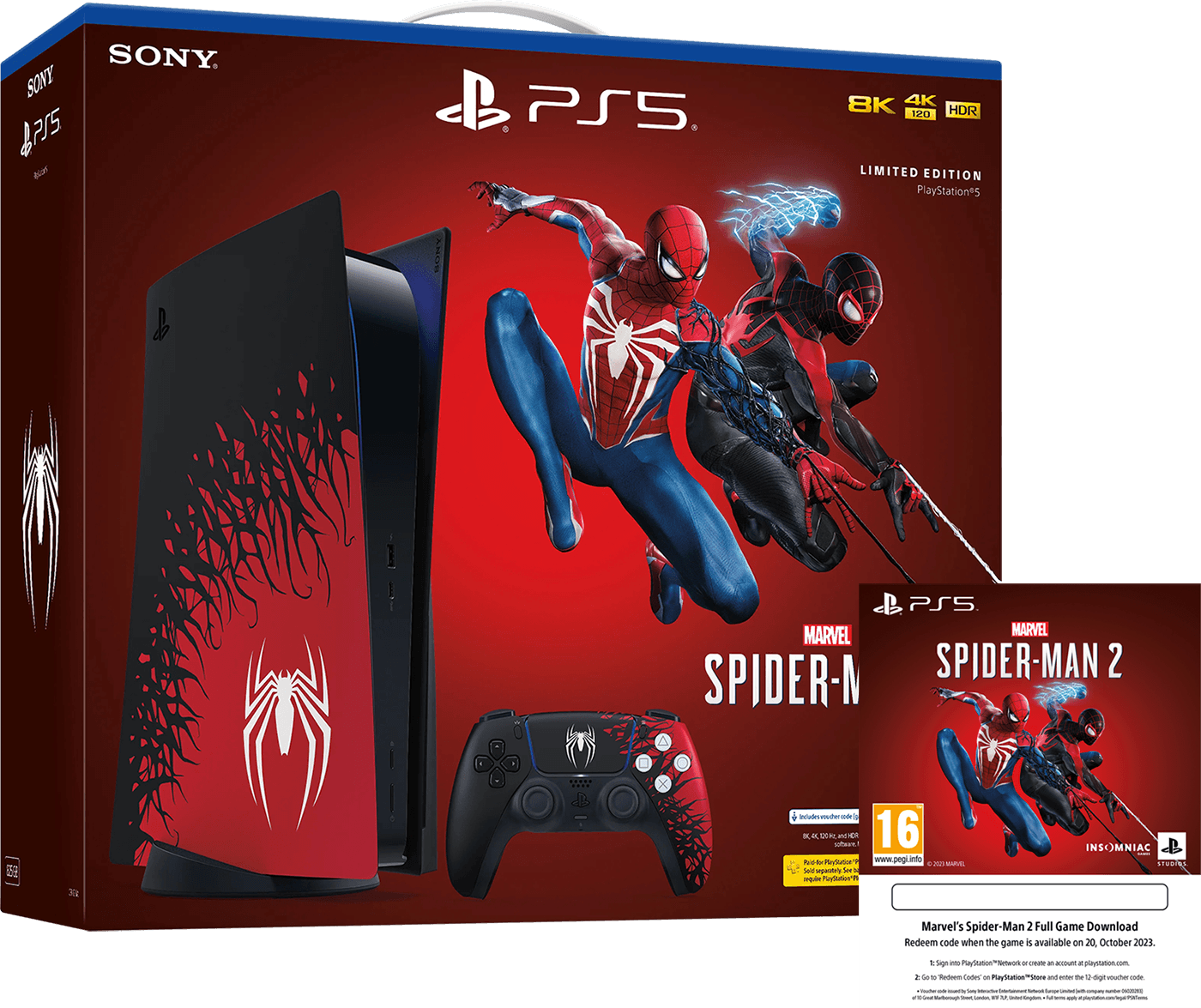 PlayStation 5 1TB Console - Spider-Man 2 Limited Edition + Game Bundle (PS5) | PlayStation 5