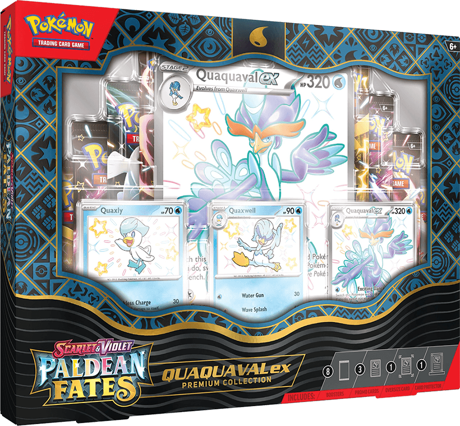 pokemon_tcg_scarlet_violet_45_paldean_fates_premium_collection_quaquaval_ex.png Pokemon: Scarlet & Violet - Paldean Fates Premium Collection - Quaquaval ex