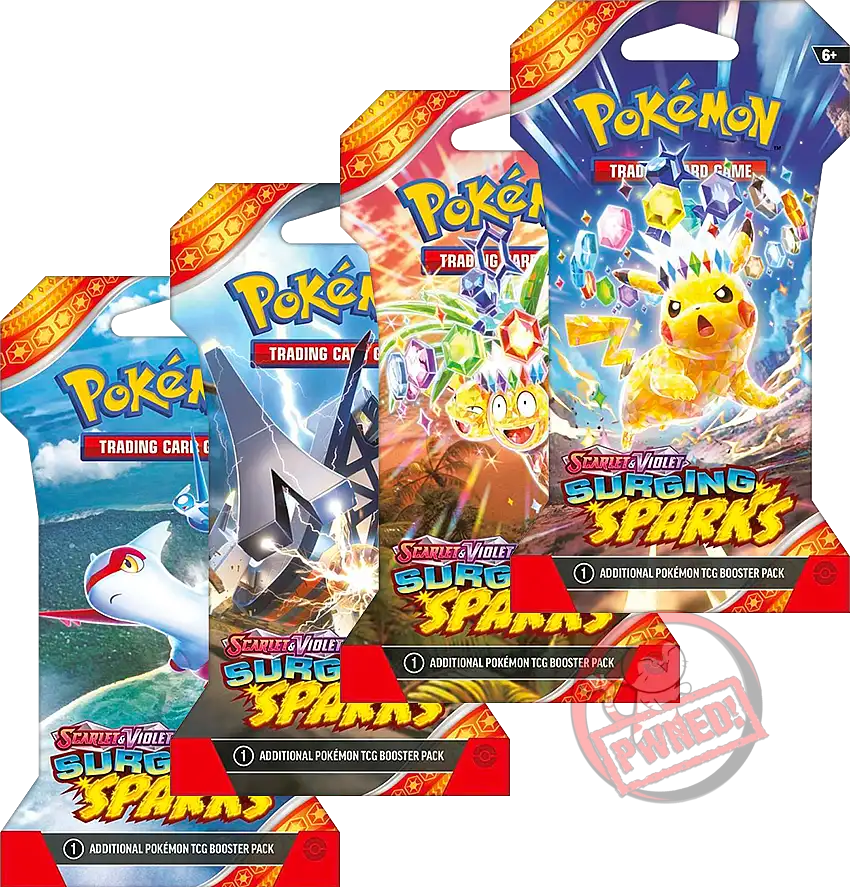 Pokemon TCG Surging Sparks Sleeved Booster Pack Scarlet