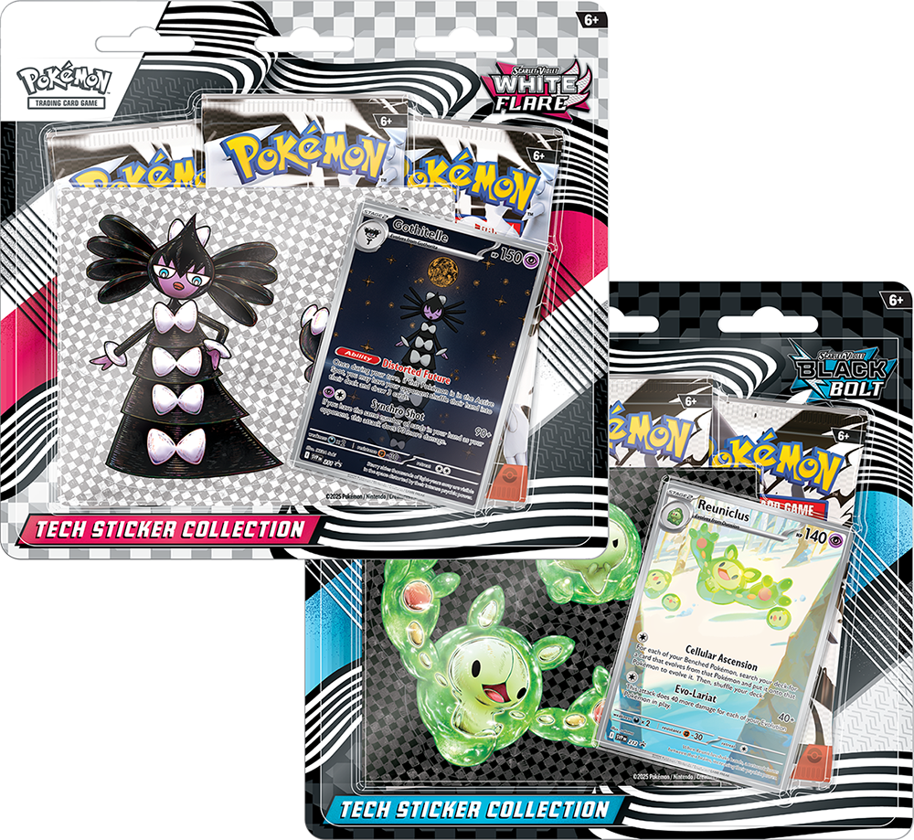 Pokemon TCG: Scarlet & Violet - Black Bolt & White Flare Tech Sticker Collection