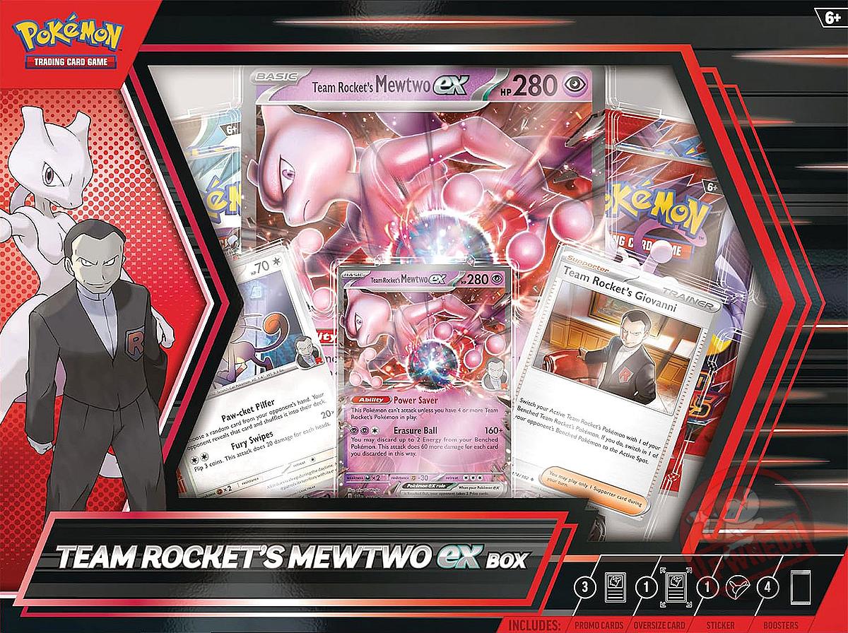 Pokemon TCG: Team Rocket's Mewtwo ex Box