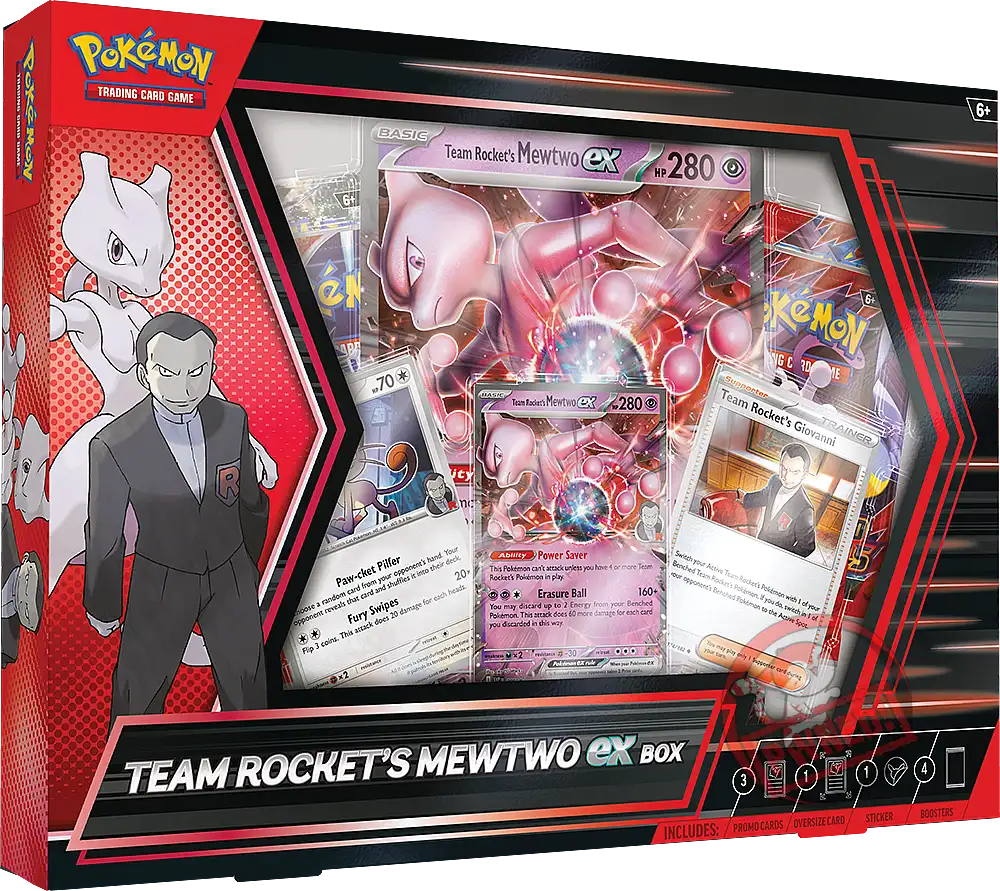 Pokemon TCG: Team Rocket's Mewtwo ex Box