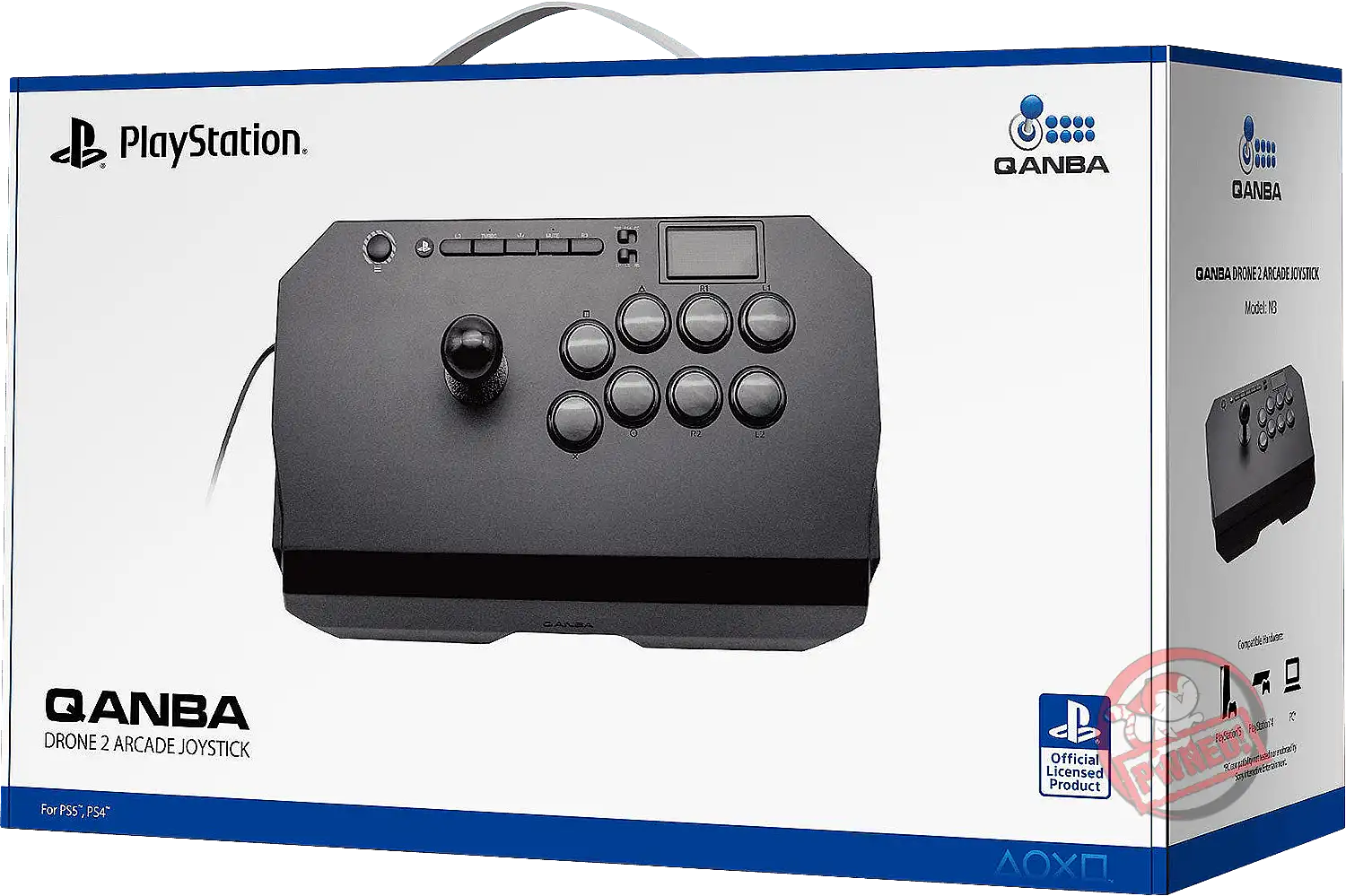 QANBA Drone 2 Arcade Joystick For PS5/PS4 - Wired, 7.5ft USB Cable (Open Box)