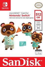 512GB Sandisk microSDXC for Nintendo Switch - Class UHS 3 - Limited Animal Crossing Leaf Edition (NS / Switch)