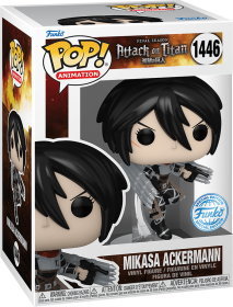 Funko Pop! Animation 1446: Attack on Titan: The Final Season - Mikasa Ackermann with Thunder Spears Vinyl Figure (Metallic)