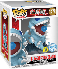 Funko Pop! Animation 1478: Yu-Gi-Oh! - Blue-Eyes Toon Dragon Super Sized 6'' Vinyl Figure (Glow in the Dark)