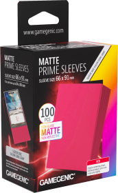 Gamegenic Matte Prime - 100 Standard Size Sleeves - Red