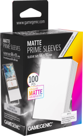 Gamegenic Matte Prime - 100 Standard Size Sleeves - White