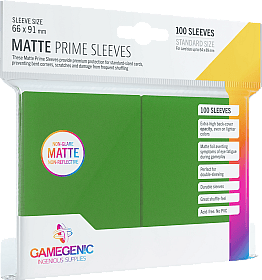 Gamegenic Matte Prime - 100 Standard Size Sleeves - Green