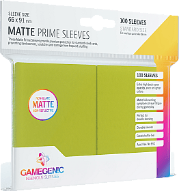 Gamegenic Matte Prime - 100 Standard Size Sleeves - Lime