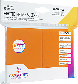 Gamegenic Matte Prime - 100 Standard Size Sleeves - Orange