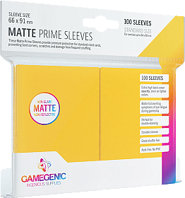 Gamegenic Matte Prime - 100 Standard Size Sleeves - Yellow