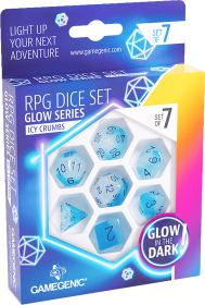 Gamegenic RPG Dice Set - Glow Series - Icy Crumbs