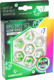 Gamegenic RPG Dice Set - Glow Series - Toxic Stones