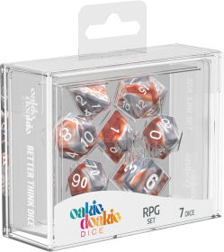 Oakie Doakie RPG Dice Set: Gemidice Series - Silver-Rust