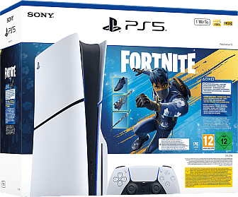 PlayStation 5 Slim 1TB Console - Glacier White + Fortnite Flowering Chaos Bundle (PS5)