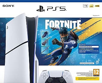 PlayStation 5 Slim 1TB Console - Glacier White + Fortnite Flowering Chaos Bundle (PS5)
